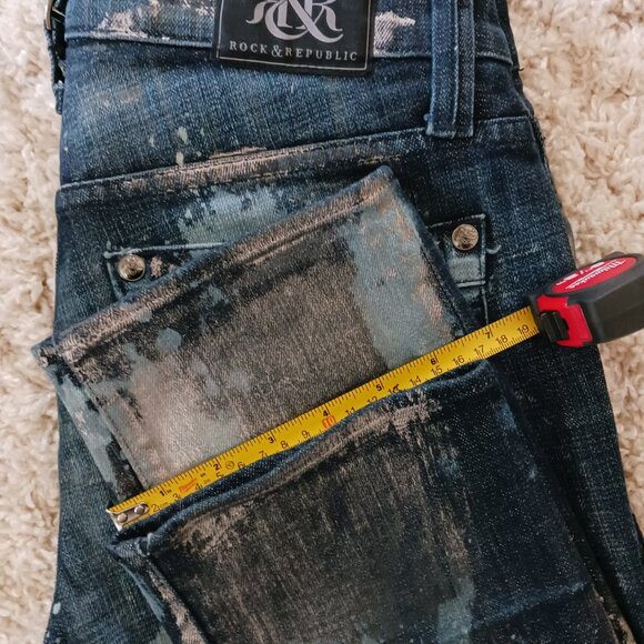 Rock & Republic Jeans Mens Size 31X34 Multi Colour DUCE Skinny Cut Fit Denim Y2K - Picture 11 of 12